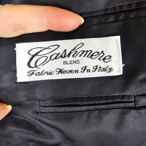 Gianfranco Ruffini Men Black Cashmere Blend Blazer Sz 42R Quiet Luxury Old Money - Picture 7 of 13